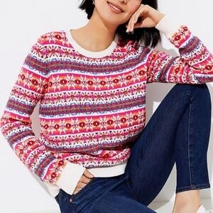 LOFT Vibrant Fair Isle Women's Sweater